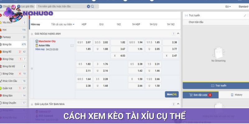 Cách xem kèo bóng đá dạng tài xỉu Cách xem kèo bóng đá dạng tài xỉu